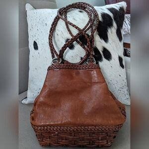 ANN TAYLOR Brown Handle Women Bag